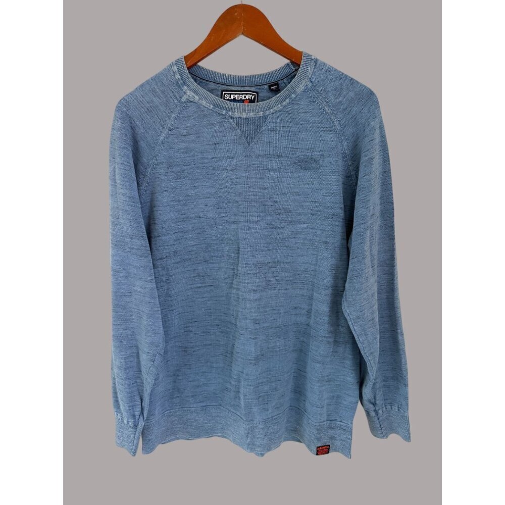 Superdry Premium Pullover Sweater Heather Blue Crewneck XXLarge